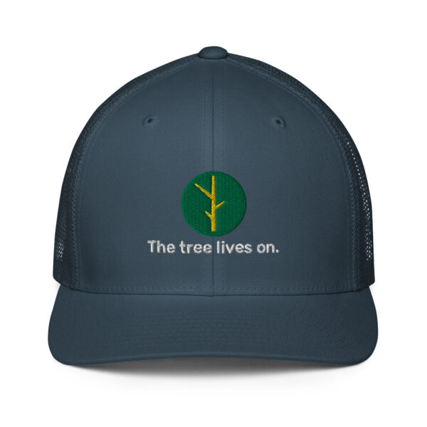 Flexfit "The tree lives on." Trucker Cap - Blue/Gold/Green